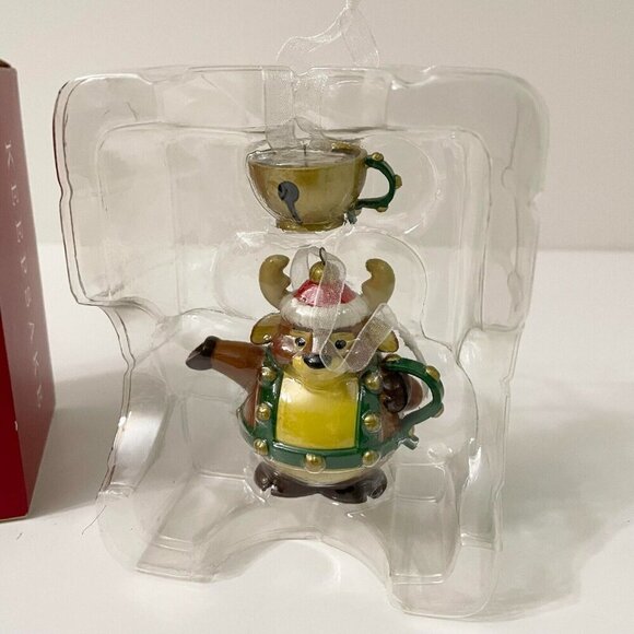 2020 Hallmark Keepsake Christmas Ornaments Tea Time Reindeer and Teapot - Picture 9 of 16
